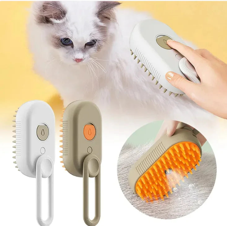 3-in-1 Electric Steam Pet Grooming Brush - VMX PETS - VMX PETS