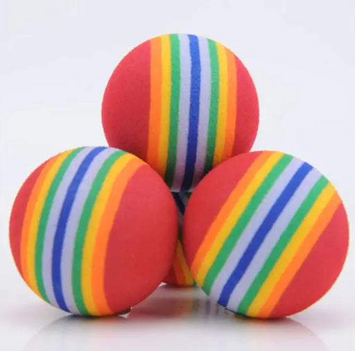 EVA Pet Rainbow Ball Cat Foam Colorful Bouncy Ball - VMX PETS - VMX PETS