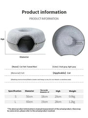 Pet Bed Comfortable Round Cat Tunnel - VMX PETS - VMX PETS