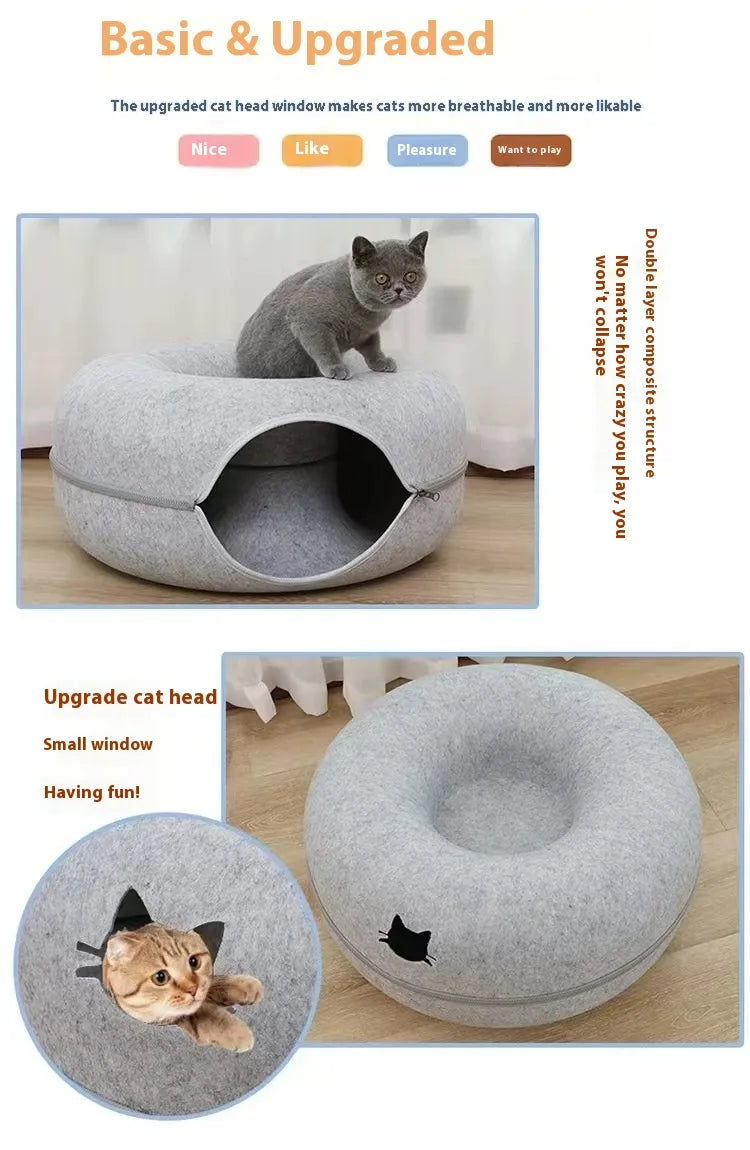 Pet Bed Comfortable Round Cat Tunnel - VMX PETS - VMX PETS