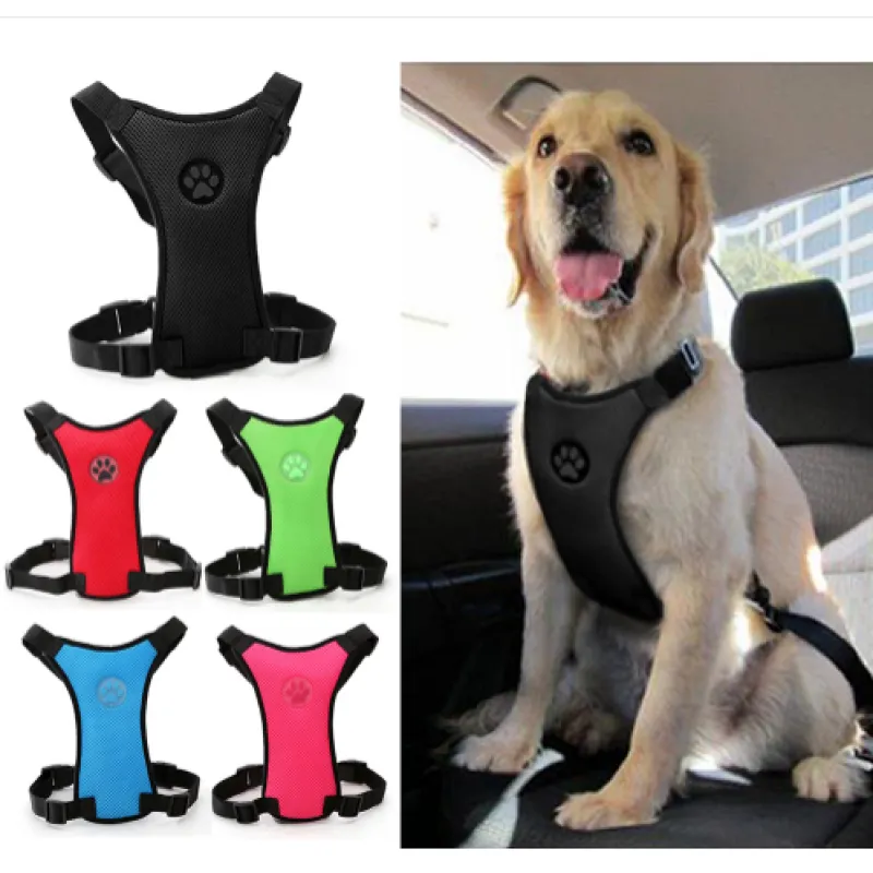 Dog supplies Breathable mesh chest straps Pet car safety chest back - VMX PETS - VMX PETS