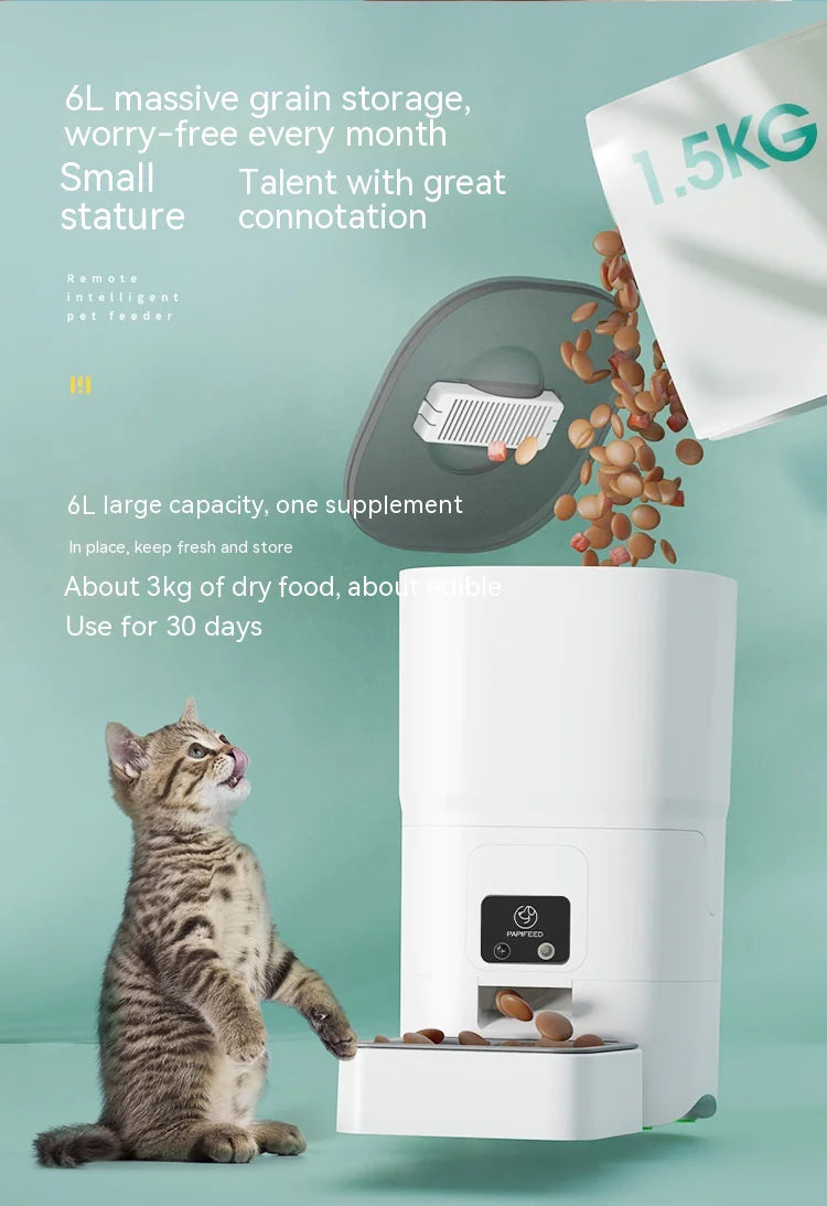 6L Smart Automatic Pet Feeder with Remote WiFi Control - VMX PETS - VMX PETS
