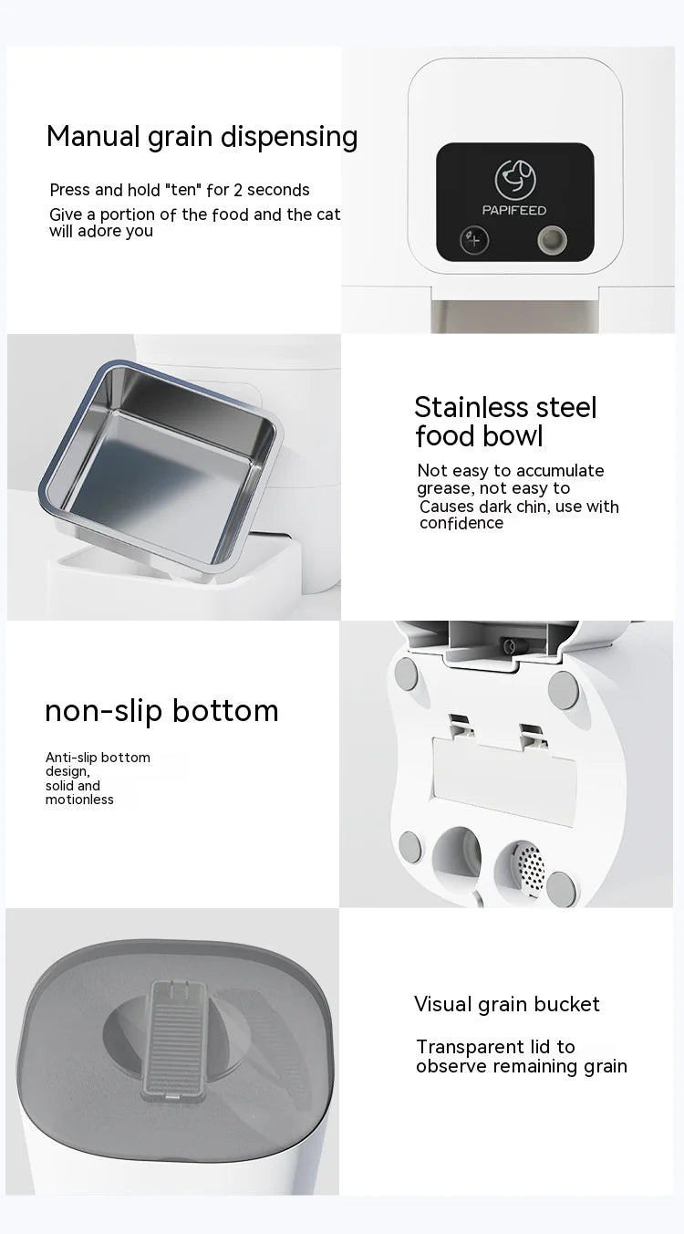 6L Smart Automatic Pet Feeder with Remote WiFi Control - VMX PETS - VMX PETS