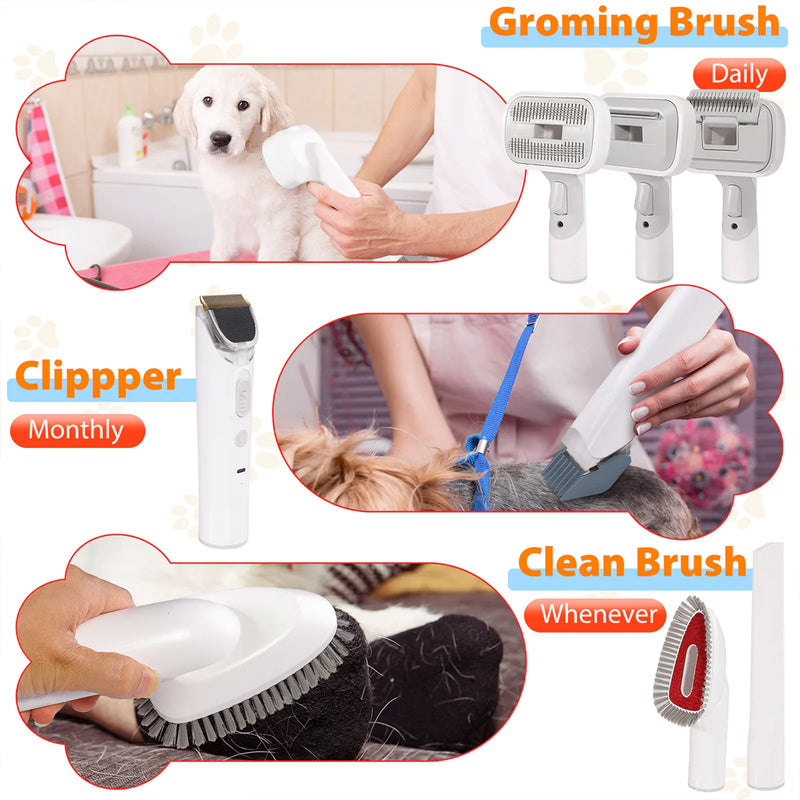 Pet Grooming Pro: All-in-One Suction and Scissors Machine for Effortless Fur Care - VMX PETS - VMX PETS
