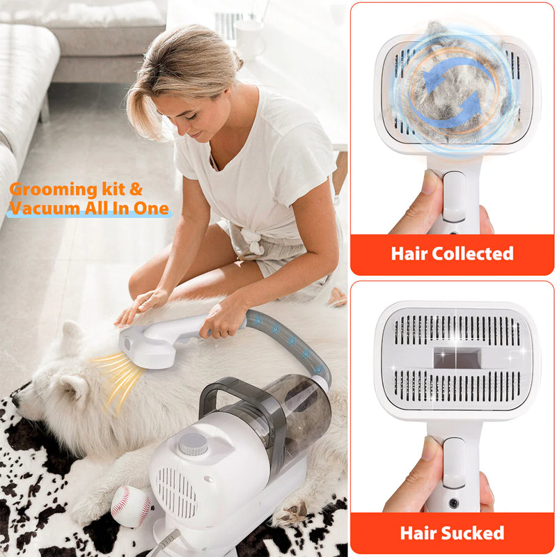 Pet Grooming Pro: All-in-One Suction and Scissors Machine for Effortless Fur Care - VMX PETS - VMX PETS