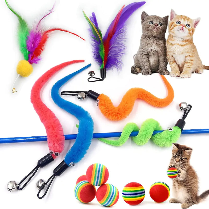 Interactive Feather and Ball Cat Toys - VMX PETS - VMX PETS