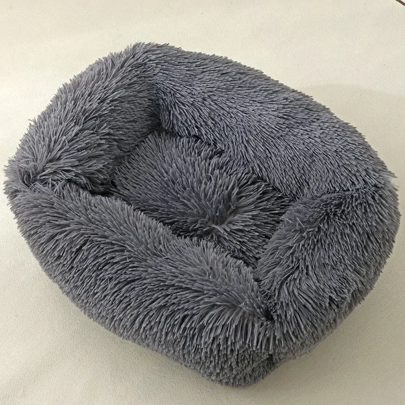 Plush Square Cat Bed: Warm Winter Pet Nest for Small Dogs and Cats - VMX PETS - VMX PETS