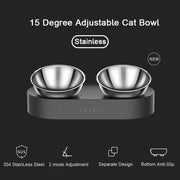 PetKit Stainless Steel Pet Adjustable Double Feeder Bowls - VMX PETS - VMX PETS