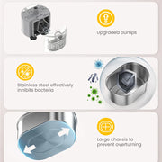 Stainless Steel Large-capacity Pet Fountain Water Dispenser - VMX PETS - VMX PETS