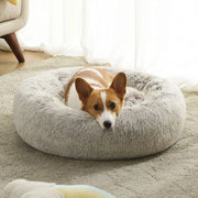 Soft Winter Warm Long Plush Donut Pet Bed - VMX PETS - VMX PETS